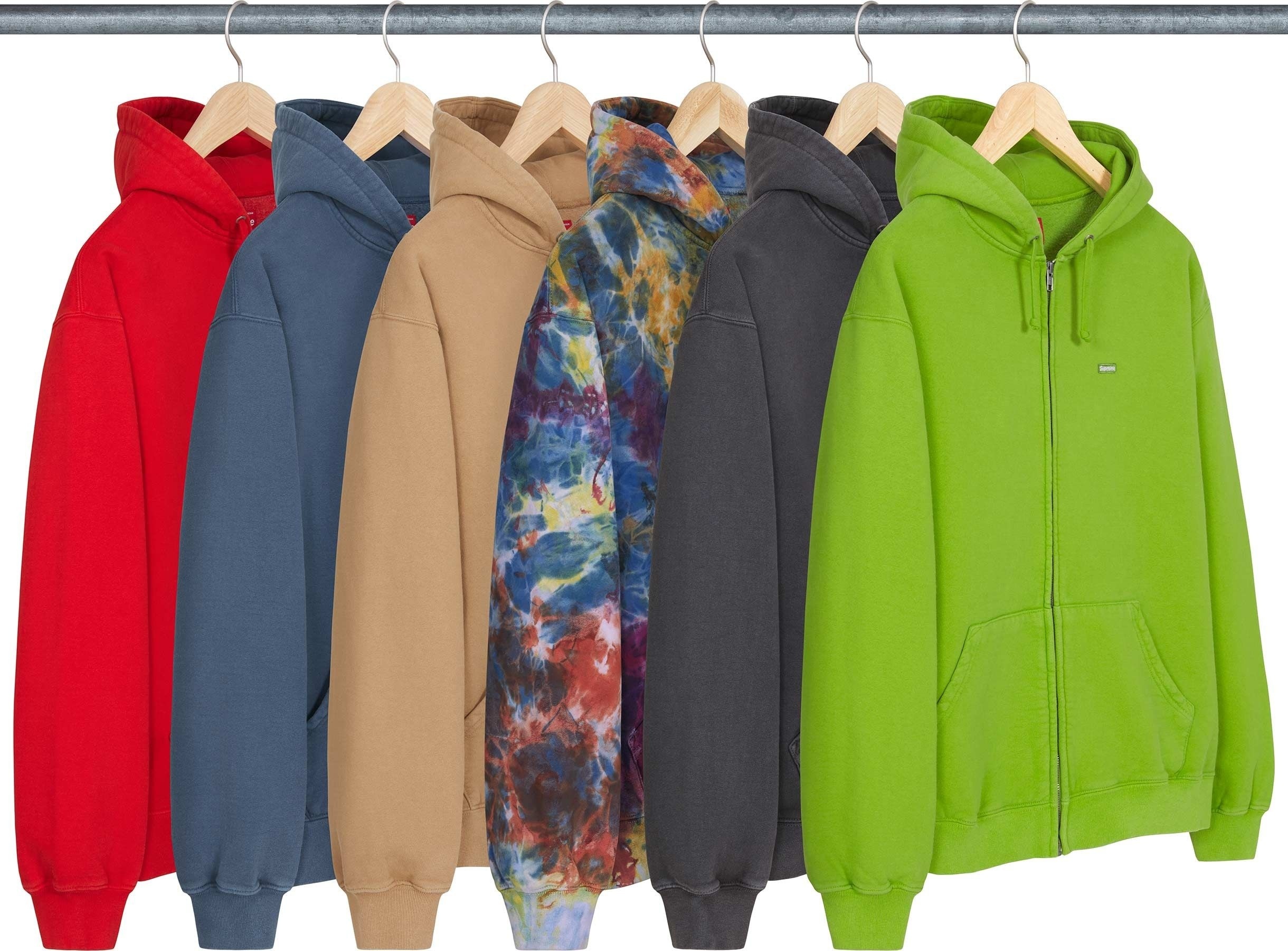 Overdyed Small Box Zip Up Hooded Sweatshirt